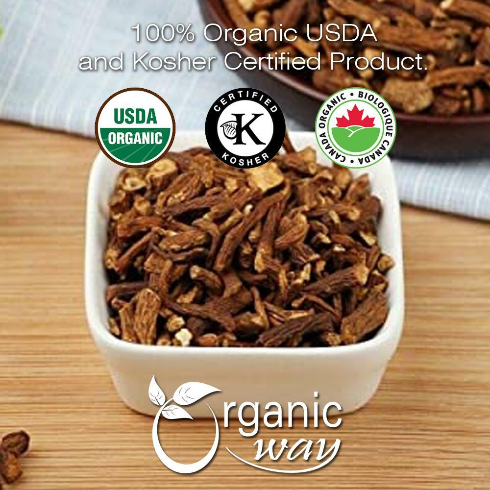Organic Way Dandelion Root Cut & Sifted - Herbal Tea | Kosher & USDA Certified gallery