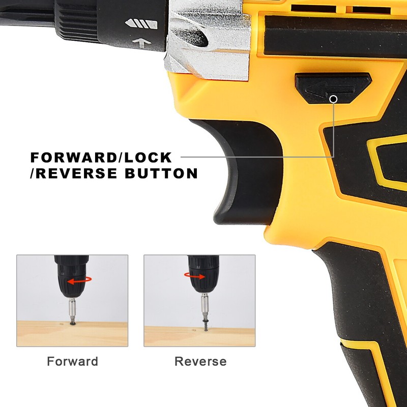 Cordless Brushless Impact Driver Hammer Drill Combo Kit with 2 Battery & Charger gallery