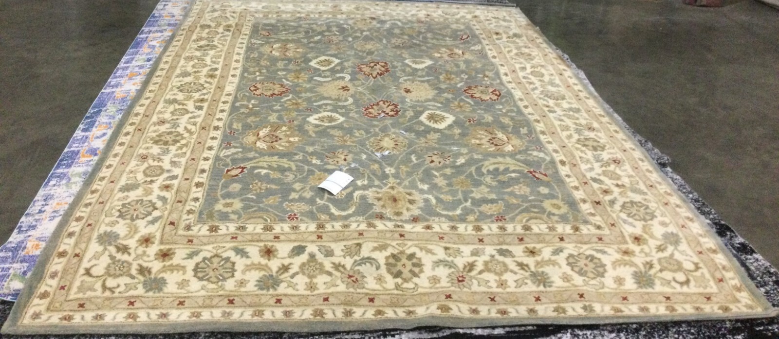 GREY BLUE / BEIGE 11' X 15' Stained Rug, Reduced Price 1172654508 AT822A-1115 gallery