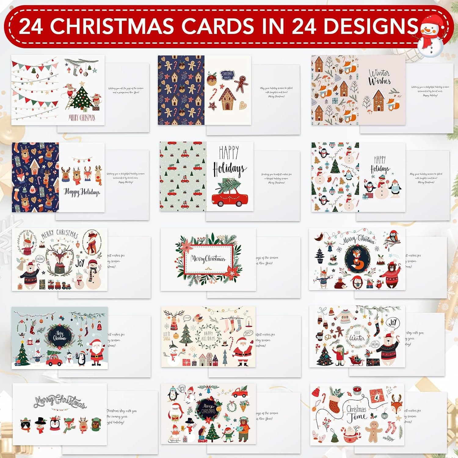 Christmas Cards with Envelopes and Stickers, 24 4x6 inches, gallery