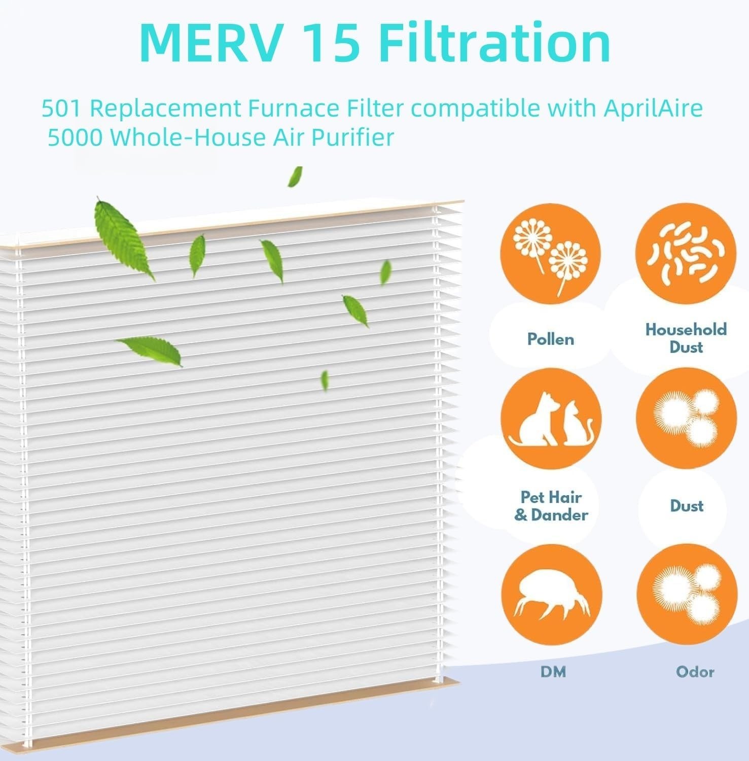4 Pack 501 Replacement Filter for Aprilaire 5000 Air Purifier 16x25x6 MERV 15 gallery