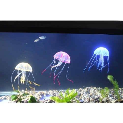 5pcs Color Glowing Effect Artificial Jellyfish for Aquarium Fish Tank Decorate gallery