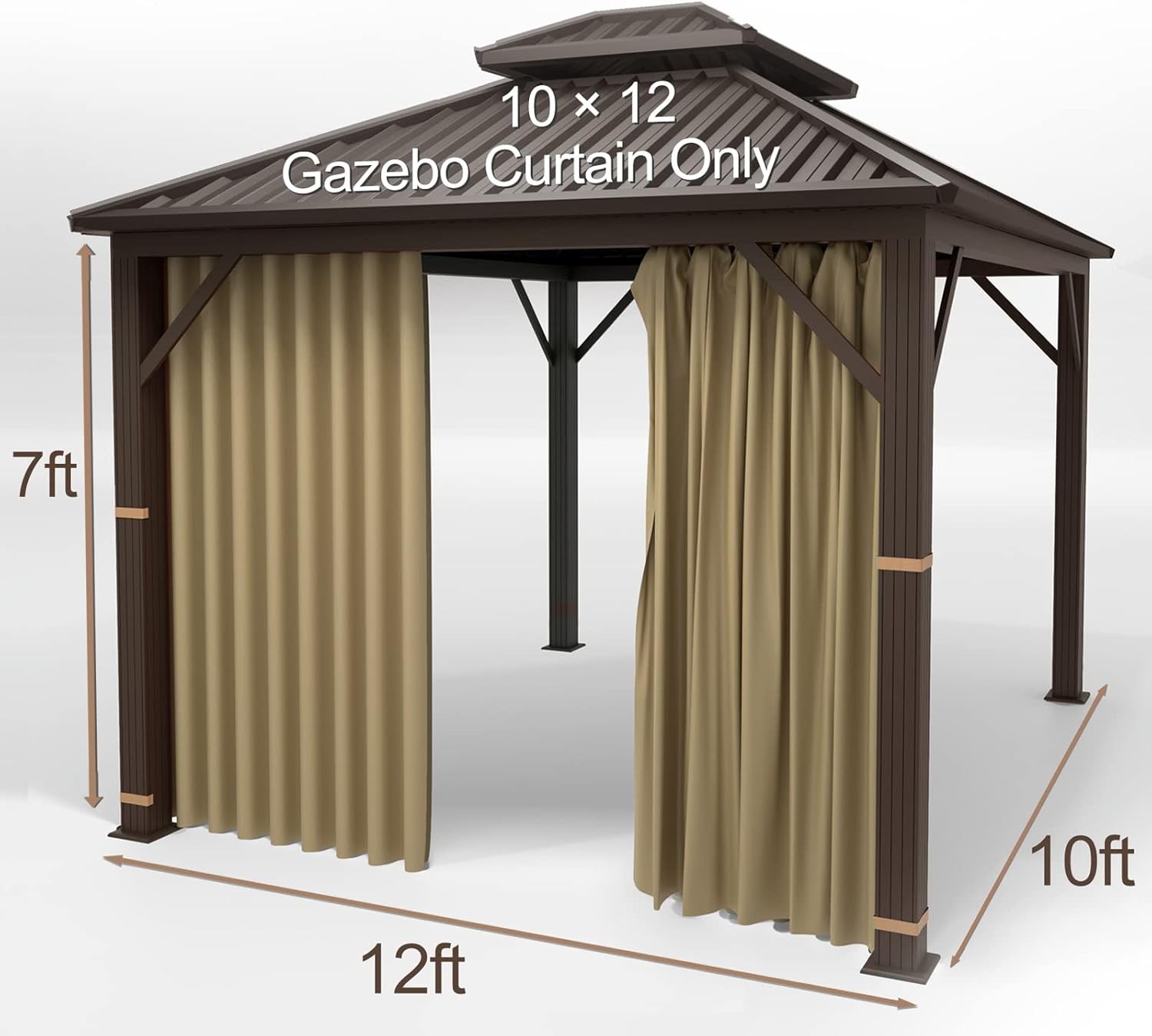 Gazebo Privacy Curtain Universal 10’X12’ Gazebo Curtains Waterproof Outdoor Priv gallery