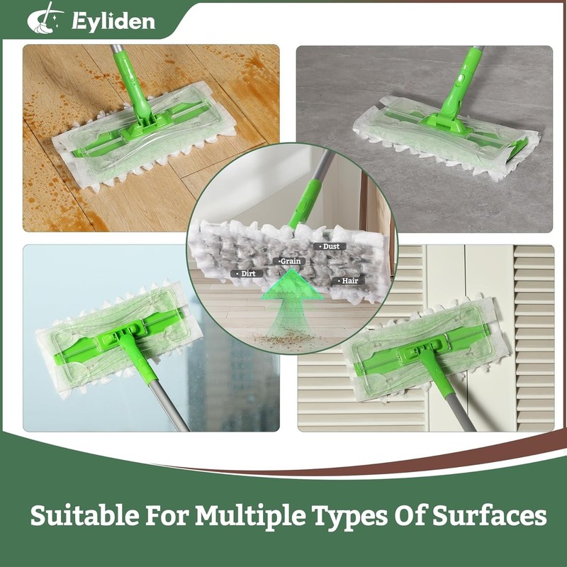 Smart Sweeper Mop System - 36 Refills, 360-Degree Swivel, Perfect for Pet Hair gallery