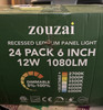 Zouzai Recessed LED Slim Panel Lights 24 pack 6 inch 12W 1080LM Black Trim gallery