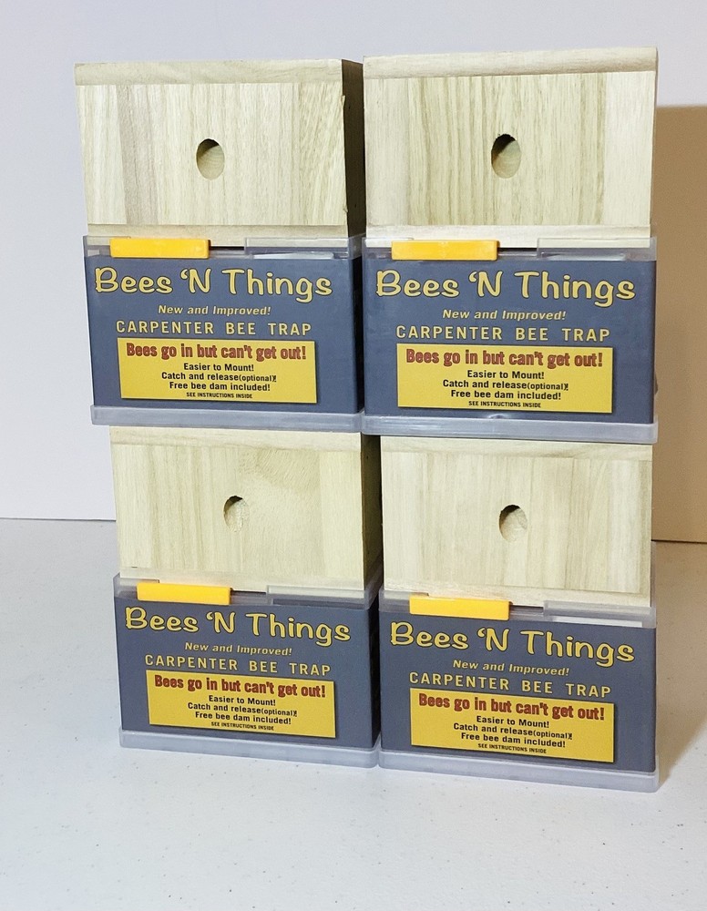 New Bees 'N Things Outdoor Carpenter Bee Traps - Lot of 4