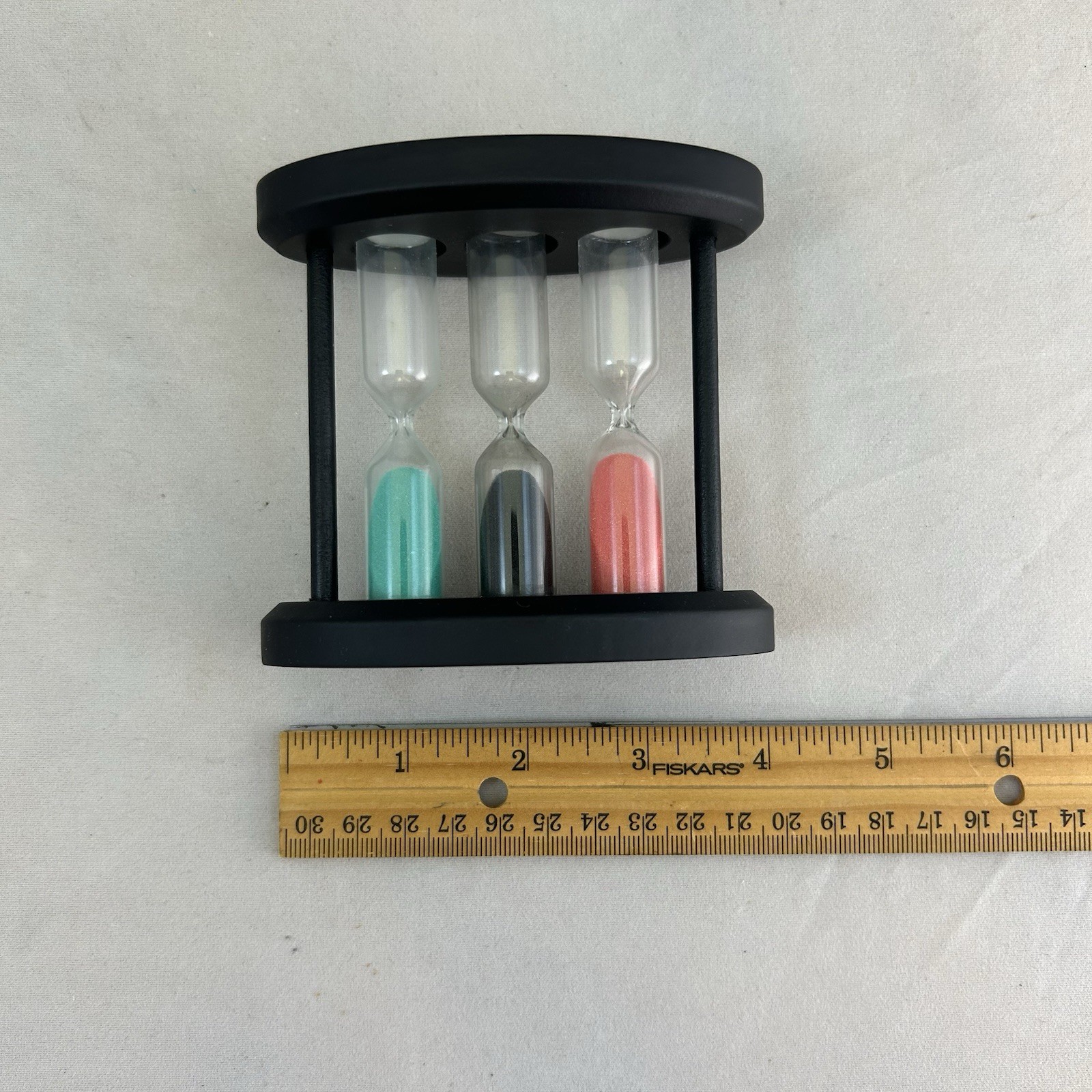 3 in 1 Multi-Timer Hourglass Sand Timer 2, 3, & 4 Minutes Games Clock Glass gallery
