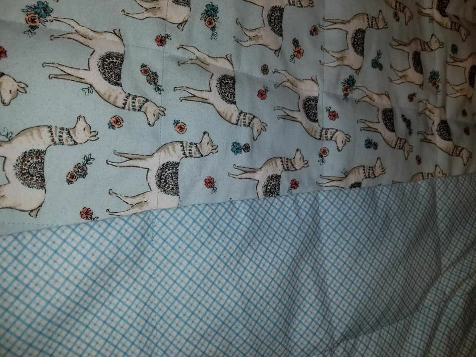 9 pound lb 40" x 63" Flannel Alpacas Weighted Blanket gallery