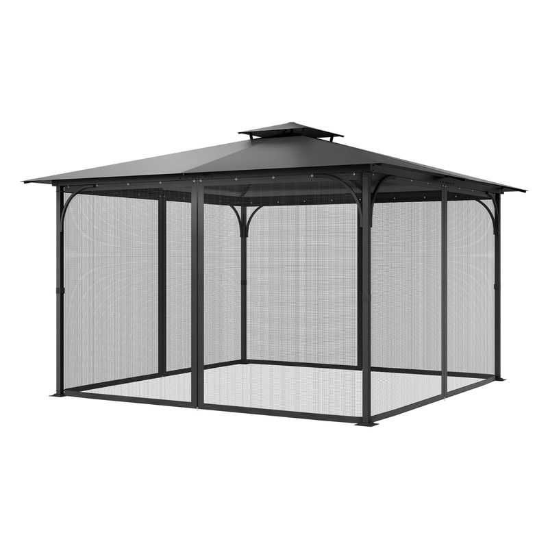 VEVOR Gazebo Netting Replacement, Fit Most 12 x 12 x 7.5 FT Gazebo Curtain, Outd gallery