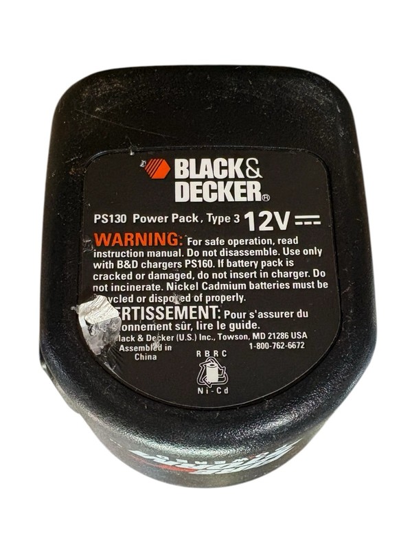 Black & Decker PS130 Type 3 Battery Pack 12V Fire Storm Untested gallery