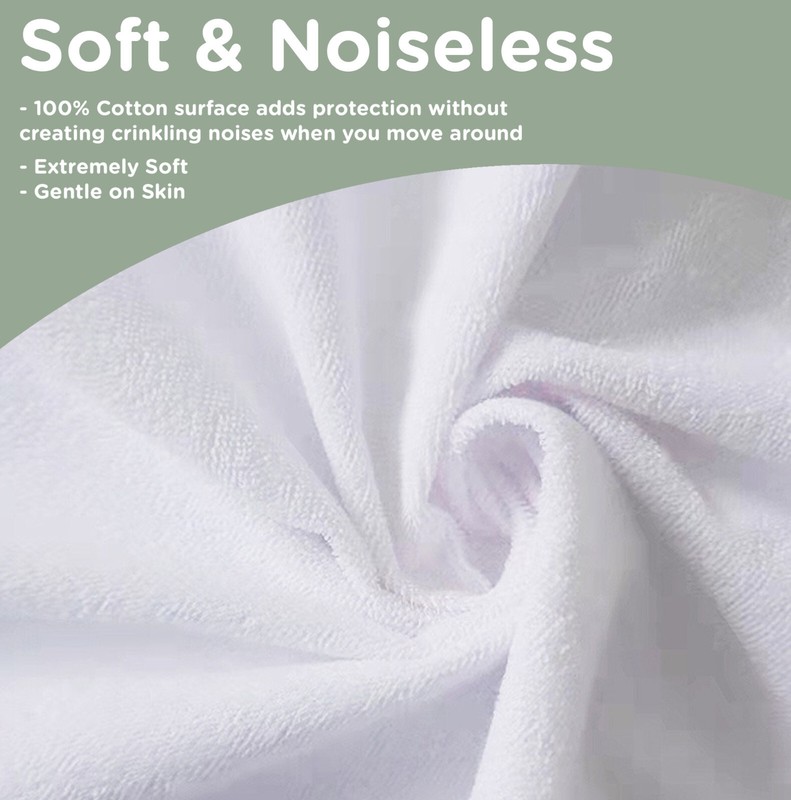 Sacred Thread Mattress Protector, 100% Cotton, Deep Pockets, Waterproof & Quiet gallery