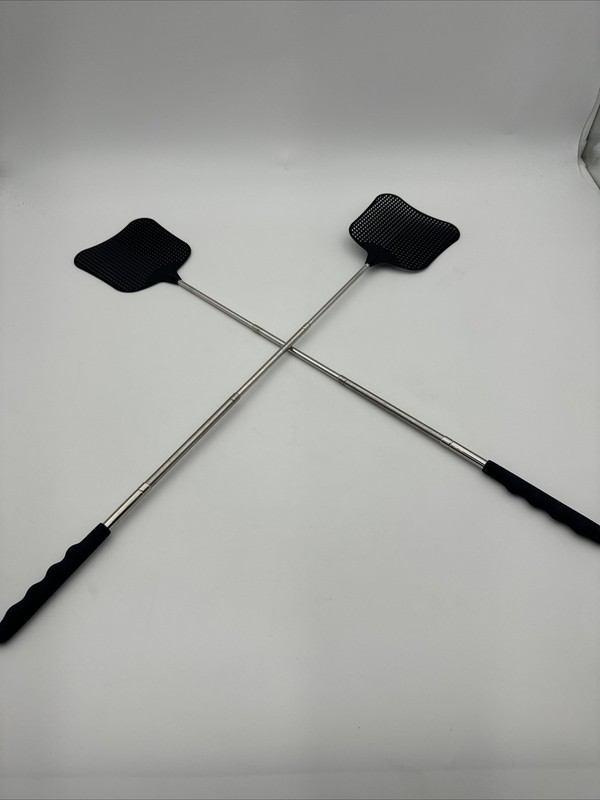 Foxany Telescopic Fly Swatters, Durable Plastic Fly Swatter Heavy Duty Set 2 Pk. gallery