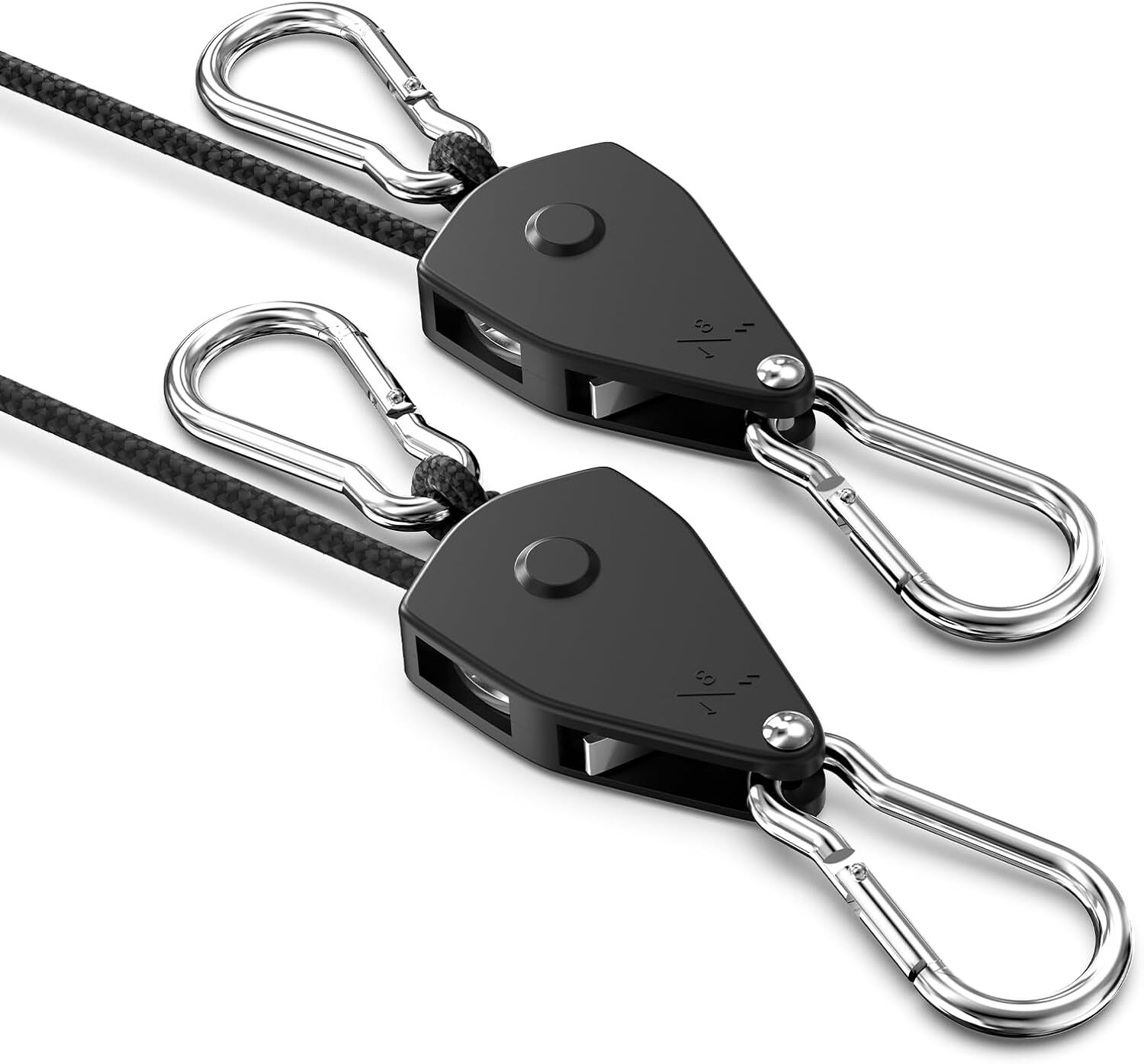 Retractable Heavy Duty Ratchet Tie down Straps [2 Pack, 8Ft, 75Lbs/Pack], Rope P gallery