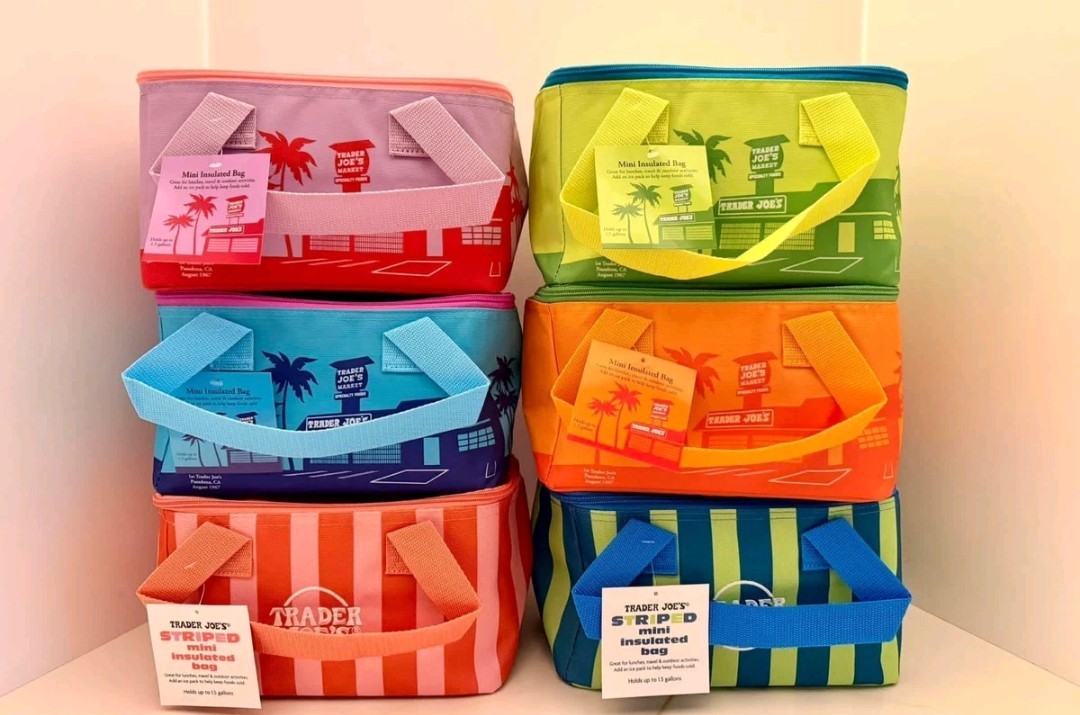 FULL SET 6 Trader Joes Mini Insulated Tote Bag Summer 2026 SAME DAY SHIPPING gallery