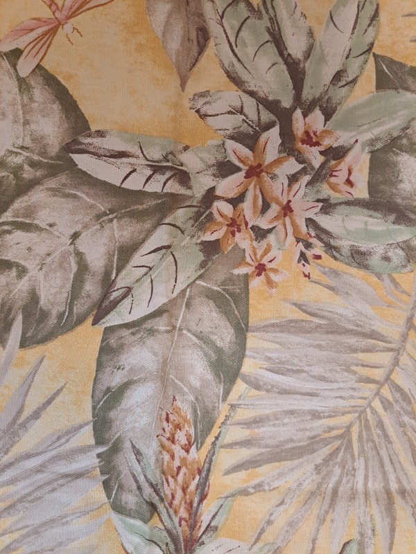 Croscill Shower Cutain Panel Fabric Cotton Tropical Palm Floral Orchid 1pc NWOT gallery