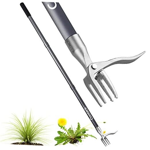 52'' Weed Puller with Long Handle Stand-up Hand Weeder Manual Weeding Tool gallery