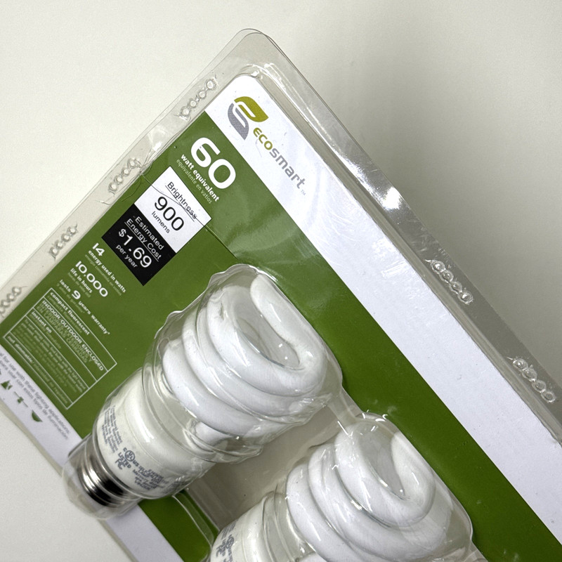 EcoSmart 60W Equivalent CFL Light Bulbs Soft White 900 Lumens 4-Pack gallery