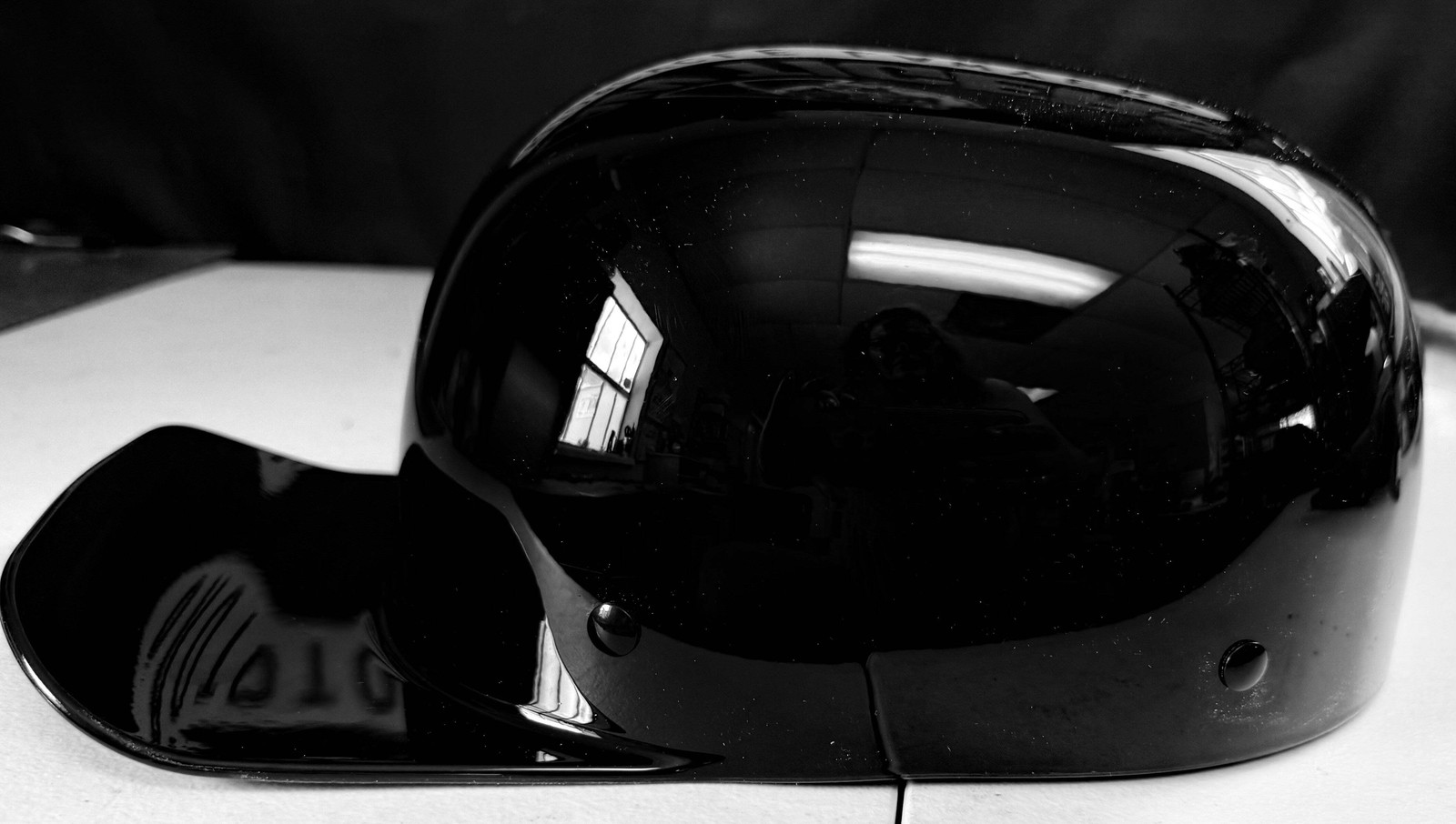 MicroLid Slider -Baseball Motorcycle Helmet Black Gloss gallery