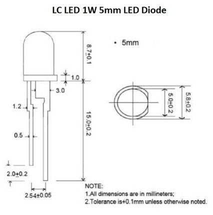 1 Watt 1-Chip 5mm High Power Red LED 43000mcd 1 Watt 5mm Red LED (10 Pcs) gallery
