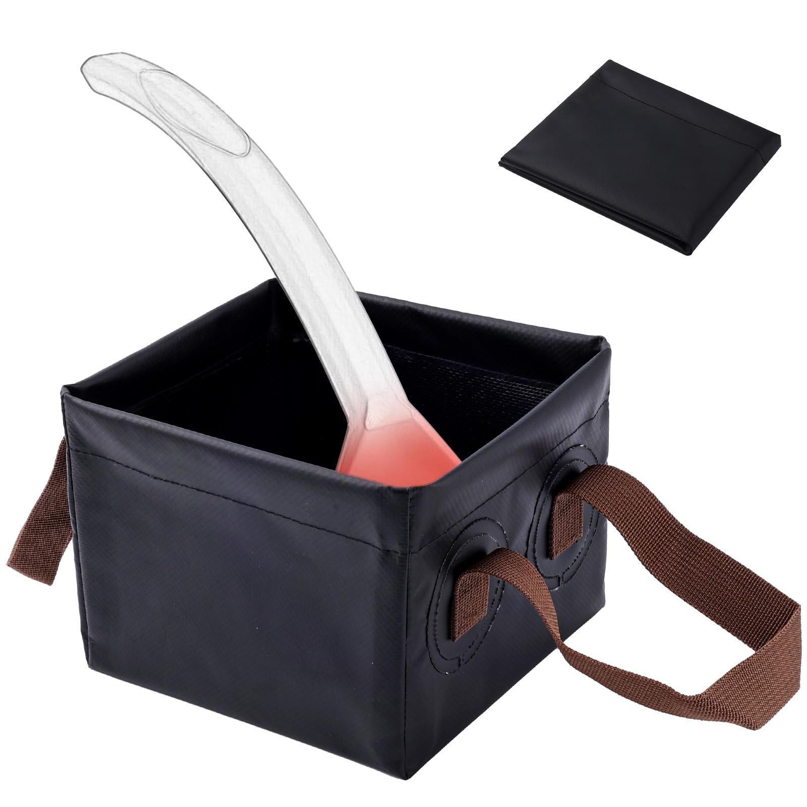 Grill soaking brush, grill brush, collapsible water bucket, BBQ rescue brush gallery