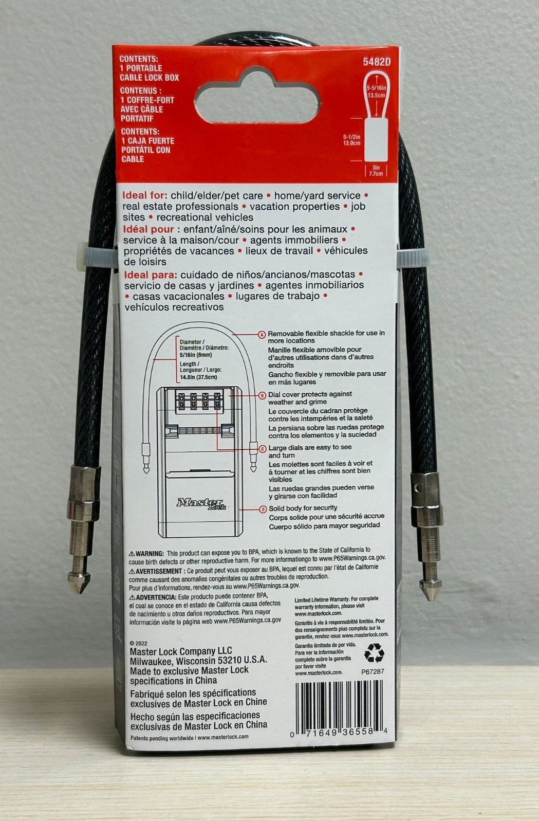 Master Lock Portable Cable Lock Box 5482D gallery