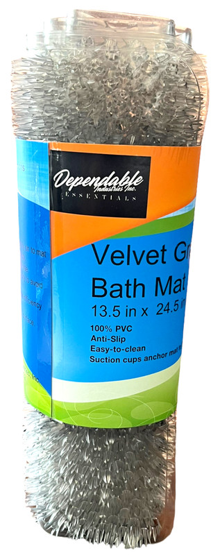 Dependable Essentials - Velvet Grass Bath Mat 13.5 x 24.5 - Anti-Slip Bath Mat gallery