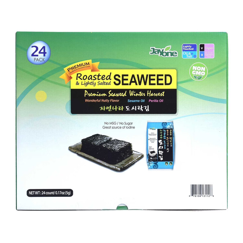 Jayone Roasted & Lightly Salted Seaweed (0.17 oz. bags, 24 ct.) FREE SHIPPING gallery