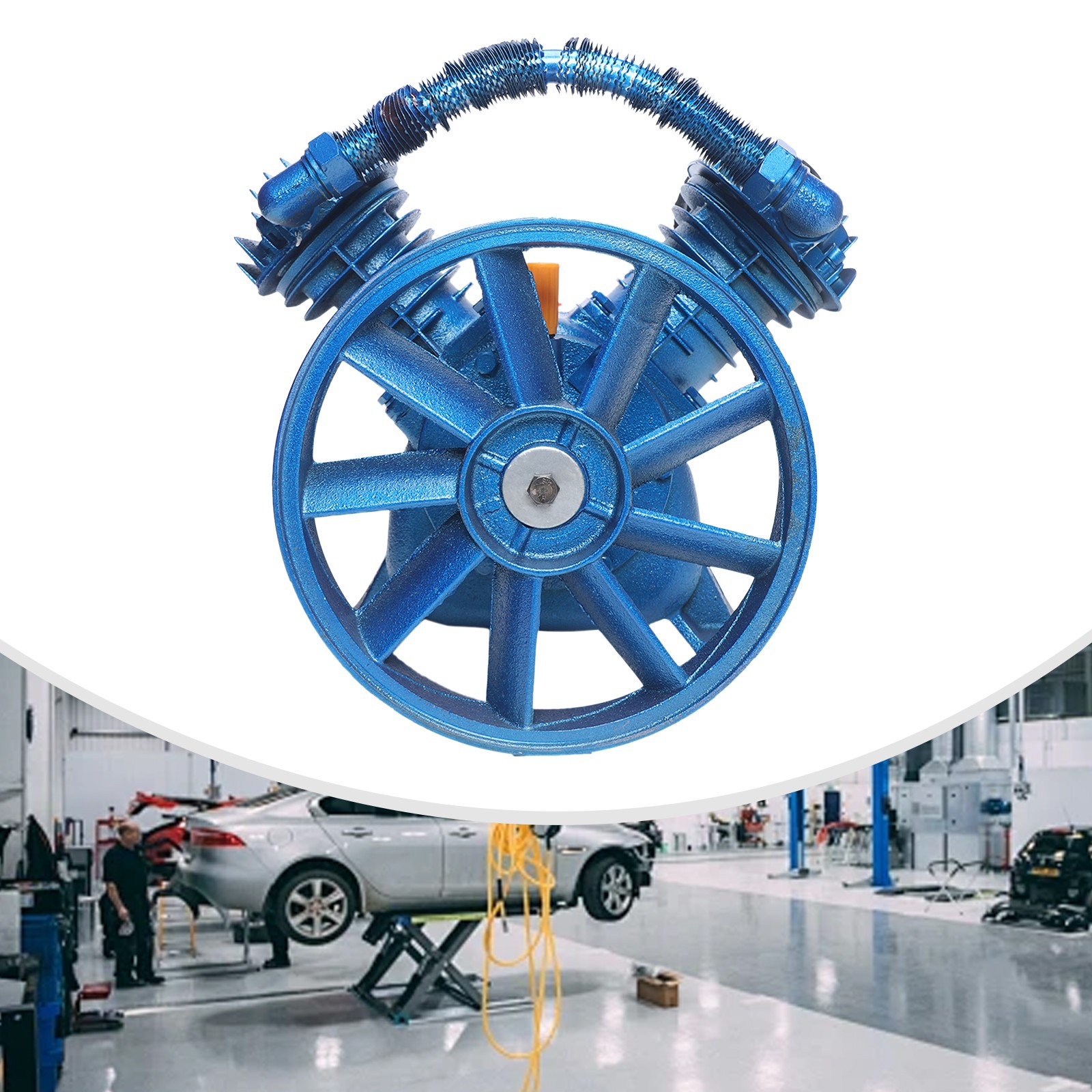 175psi 5HP V Style 2-Cylinder Air Compressor Pump Motor Double Head Double Stage gallery