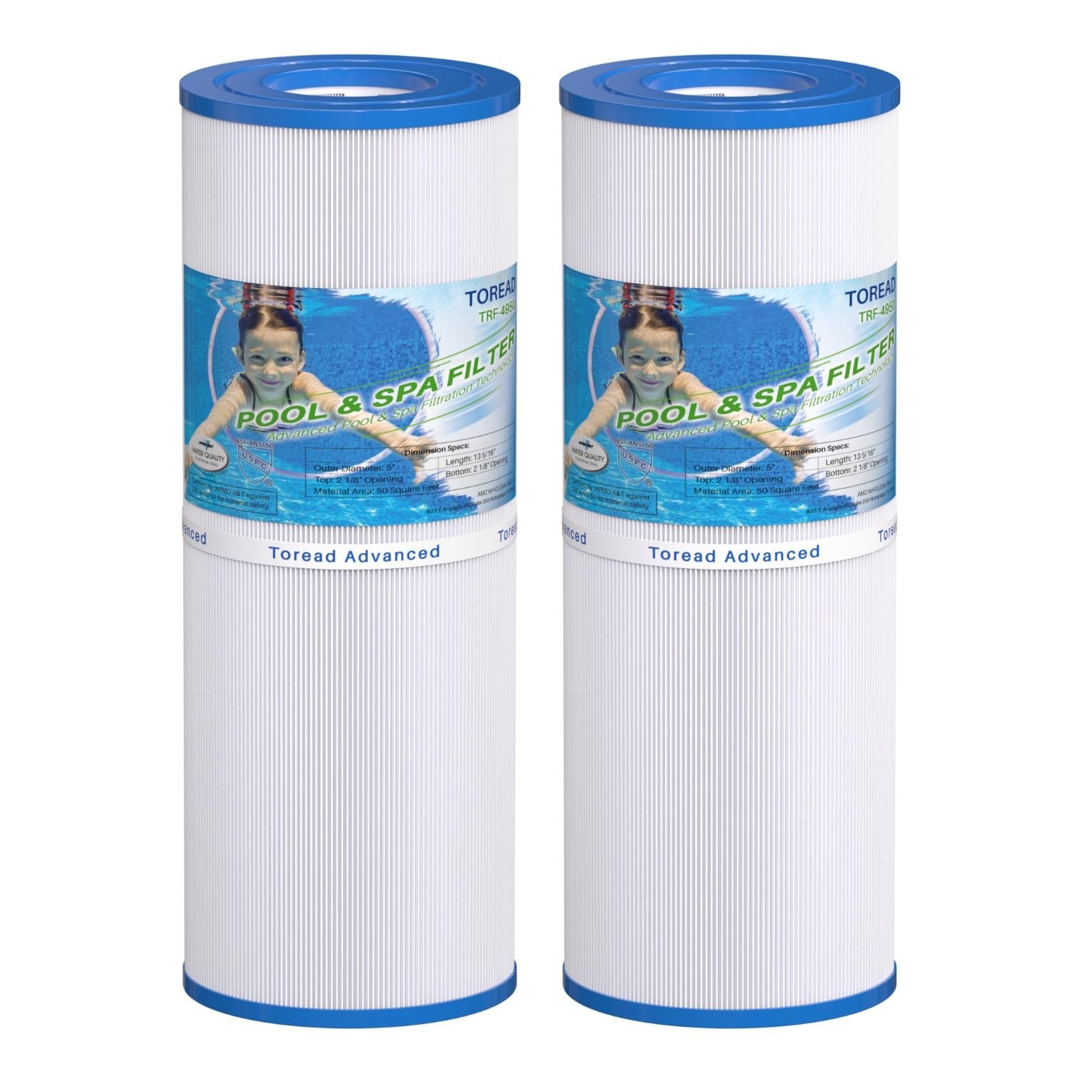TOREAD TRF-4950 Spa Filter Replaces Unicel C-4950, Pleatco PRB50-IN, FC-2390 gallery