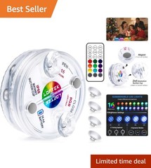 Submersible LED Lights with Remote, 13 LED Pool Lights for Inground Above Gro…