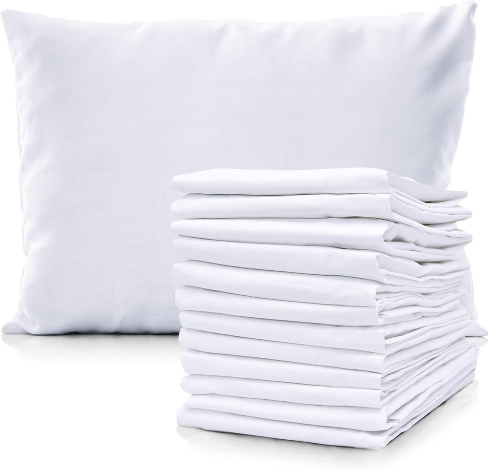 White Percale Pillow Case - Soft Hotel Style Polly Cotton Blend, 200 Thread C...