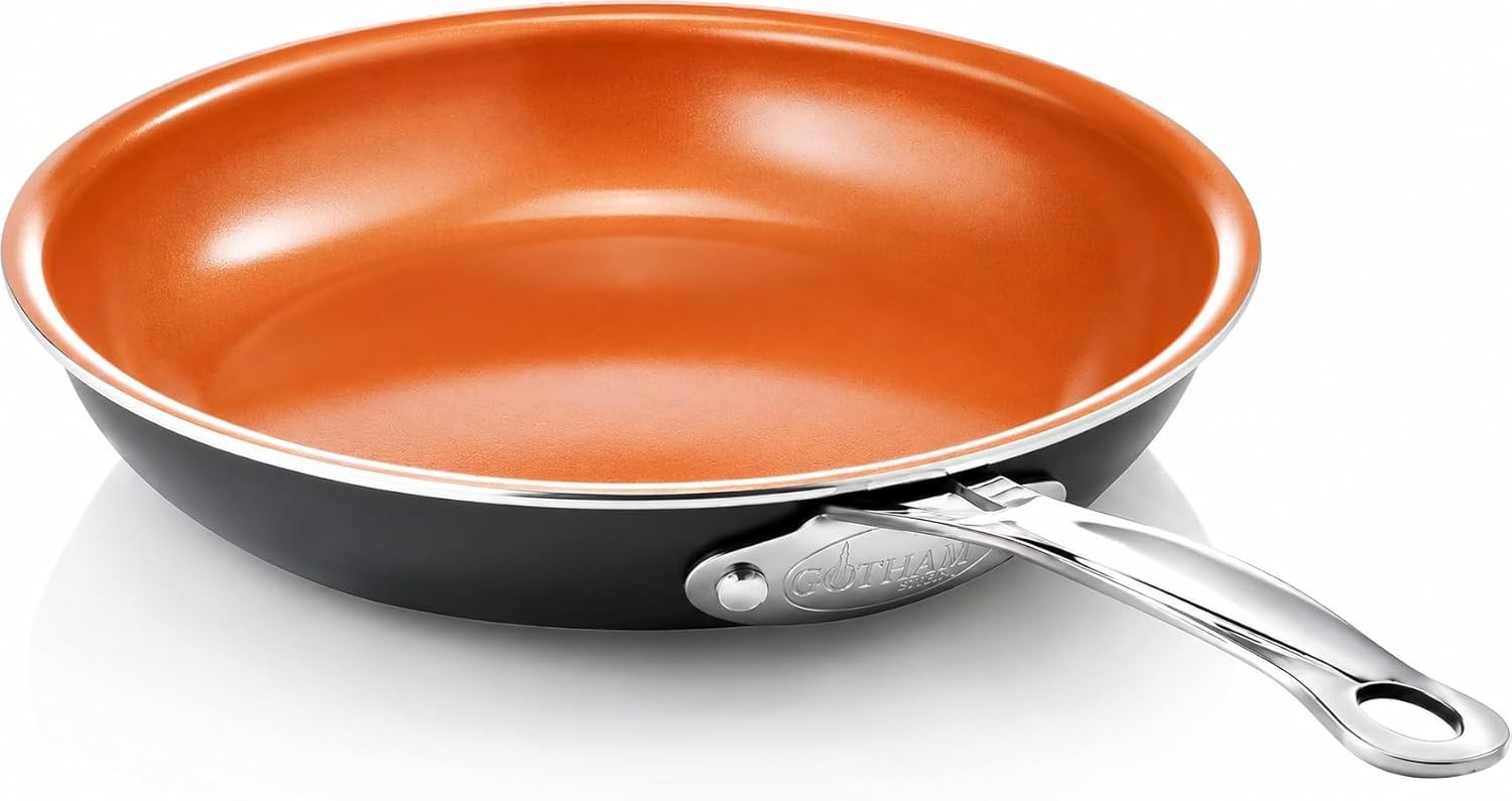 9.5 Inch Copper Non Stick Frying Pans Ceramic Non Toxic Frying Pans Nonstick gallery