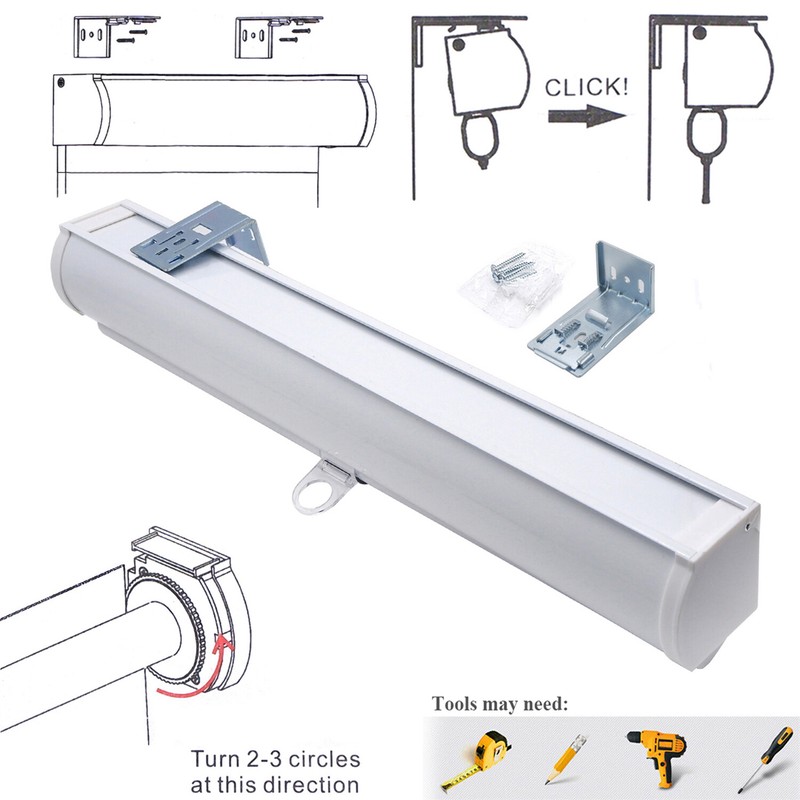 HTTMT- Zebra Roller Blinds [(W)69“ x (H)72”] White, Cordless, Dual Layer Shades, gallery