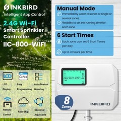 Lawn Smart Sprinkler Controller Watering Timer 8 Stations WiFi Irrigation System