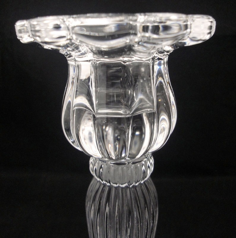 Clear Glass Dodecagon Column Candlesticks Taper Candle Holders 7" Elegant Decor gallery