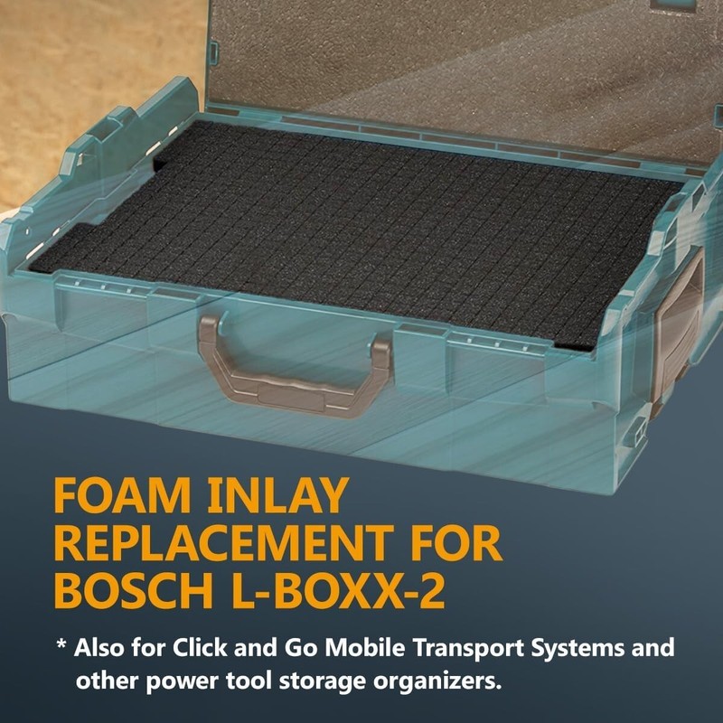 POWERTEC Pre-Cut Foam Insert ?V 100% Customizable Inlay Material, 2PK gallery