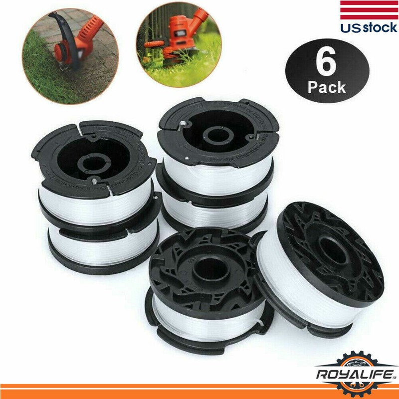 6Pack Spool Line For Black Decker String Trimmer AF-100-3ZP Weed Eater 30ft gallery