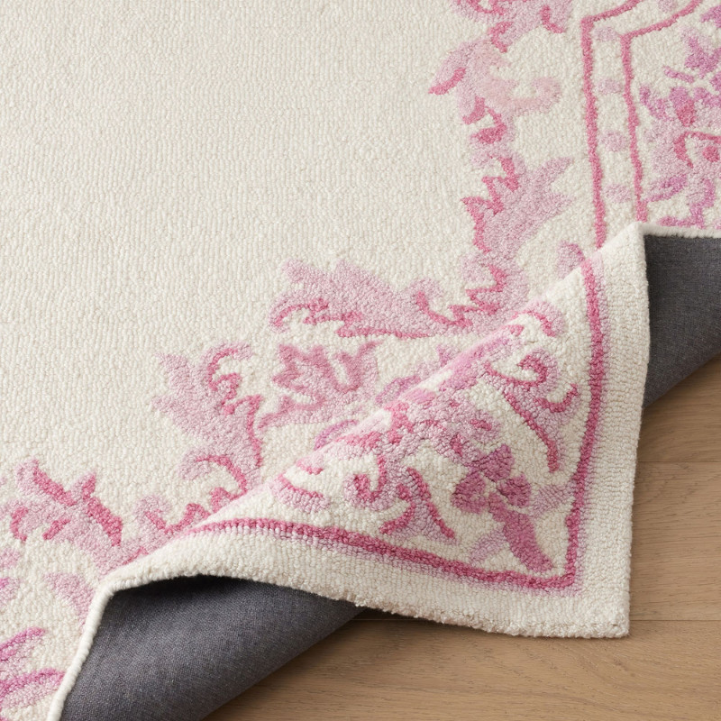 Potterybarn LoveShackFancy Ornate Border Rug Pink 3'x5' gallery