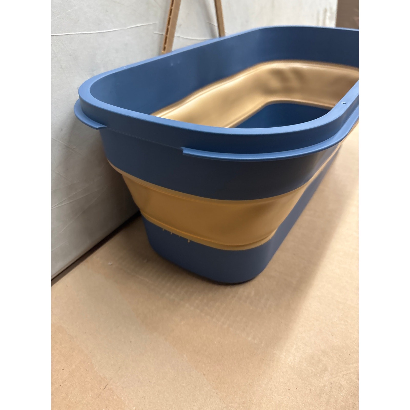 MircleMop Collapsible Mop Bucket, Blue and Tan JUST THE BUCKET 22x10x8" gallery