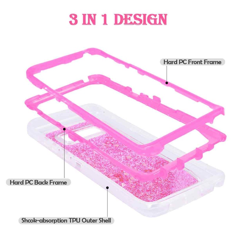 For Samsung Galaxy S10/S10e/S10+Plus Liquid Glitter Shockproof Defender Case gallery