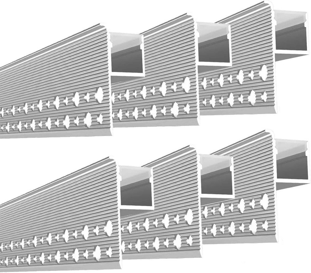 Trimless LED Channel 6 Pack - 6.6FT Aluminum Profile for Wall & Ceiling gallery