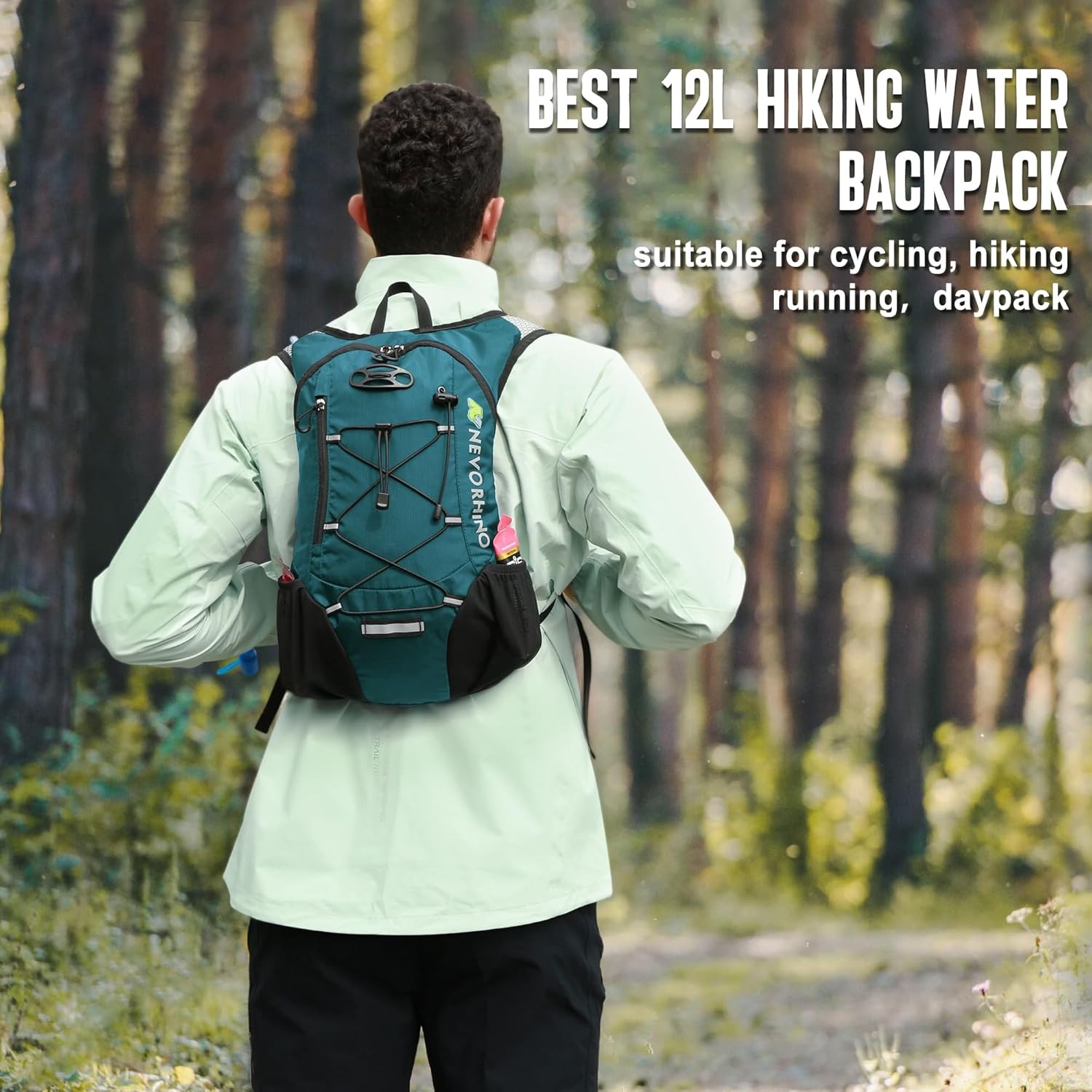 Lightweight Hydration Backpack, Running Backpack with 2L Water Bladder 2