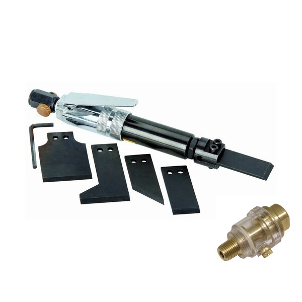 Pneumatic New Air Scraper Tool Kit with 4 Blades and Oiler gallery