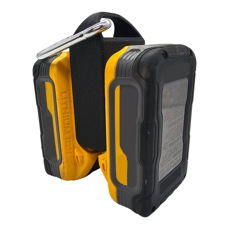 Mini Carrier Compact 20V Battery Holder for DeWalt w/ Carabiner Clip gallery