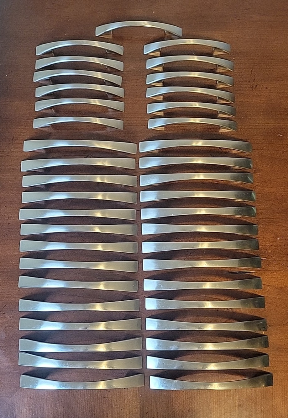 Lot 41 6.75" & 5.5" Kitchen Cabinet Drawer Arch Pull Handles Polished Nickel gallery