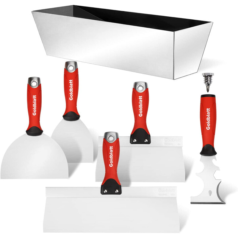 Goldblatt Drywall Hand Tool Kit Joint Knife Taping Knife Paniter Scraper Mud Pan gallery