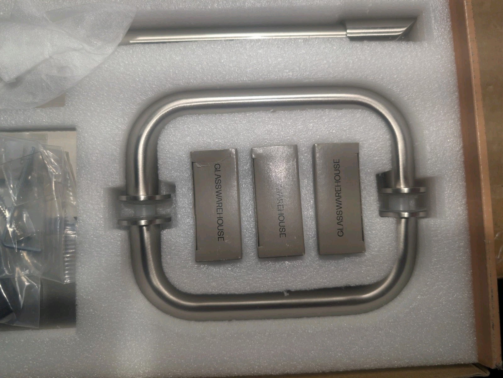 Glasswarehouse Shower Hinge Hardware Kit Brushed Nickle GW-GH-KIT-BN gallery