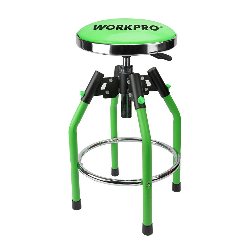 WORKPRO Heavy Duty Adjustable Hydraulic Shop Stool Garage Bar Stool 330Pound Max gallery