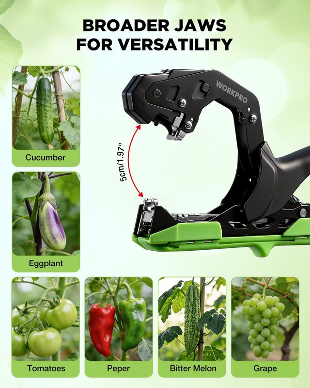 WORKPRO Plant Tying Machine Lightweight Tape Gun for Tying Vines & Support Plant gallery