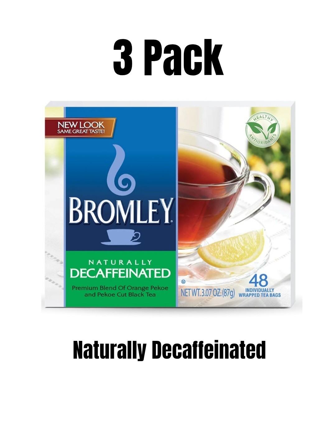 Bromley Naturally Decaffeinated Tea 3 Packs 48 Tea Bags In Each Box gallery